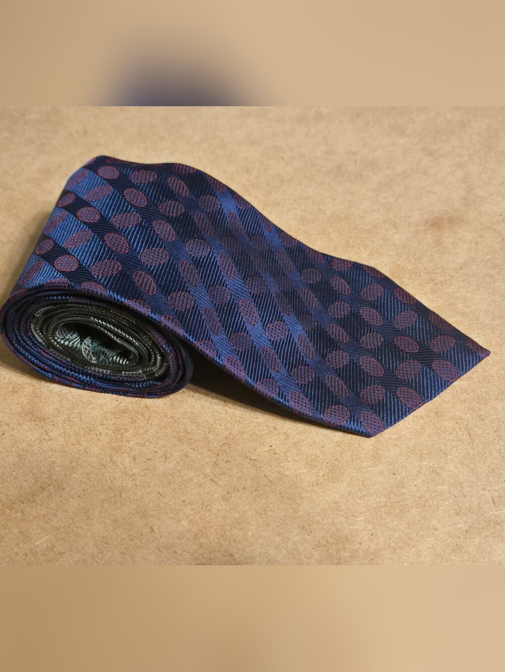 Tommy Hilfiger 100% Silk 2 Toned Tie NWT - Geometric/Solid Blue/Green